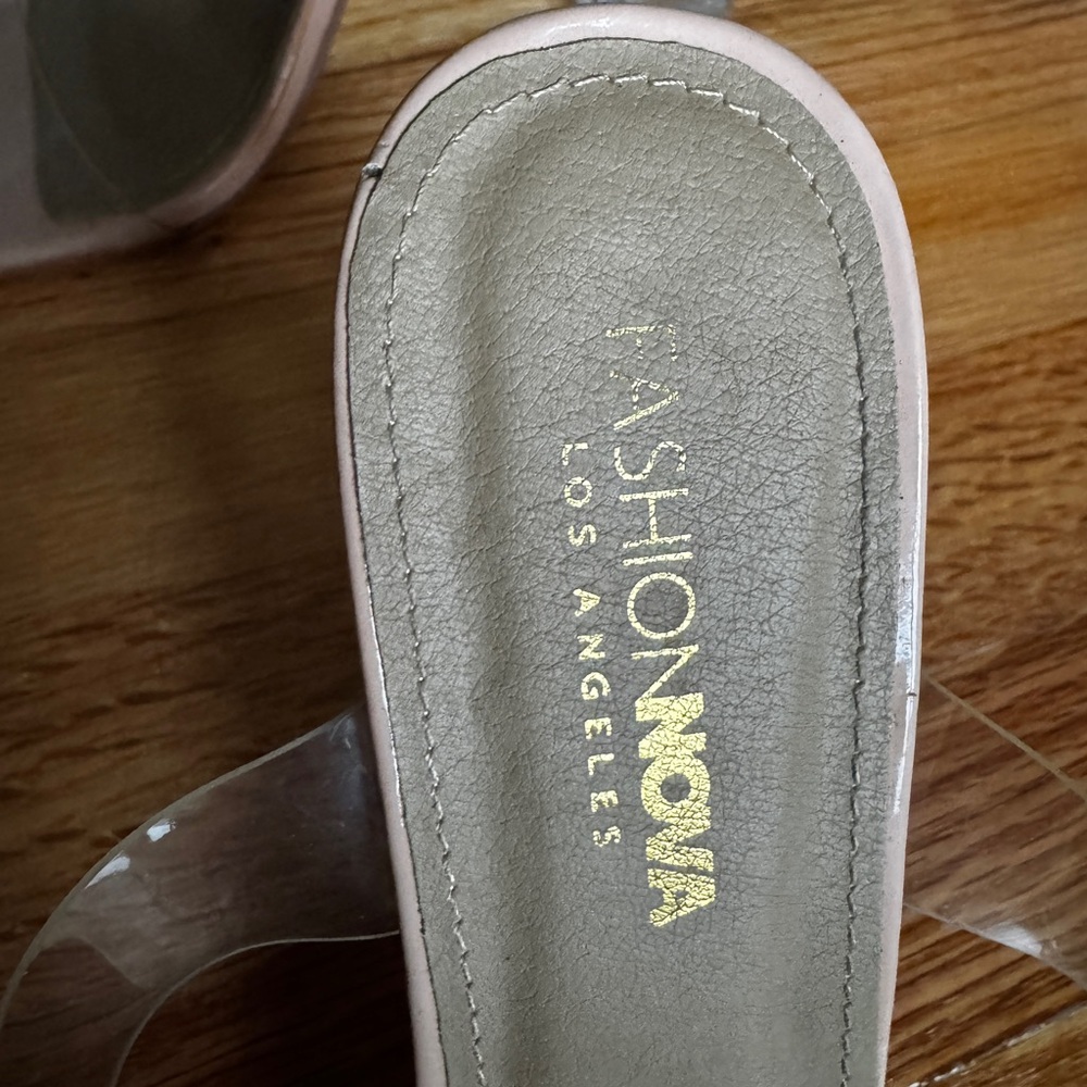 Fashion Nova Clear Heels size 10 - Picture 5 of 7